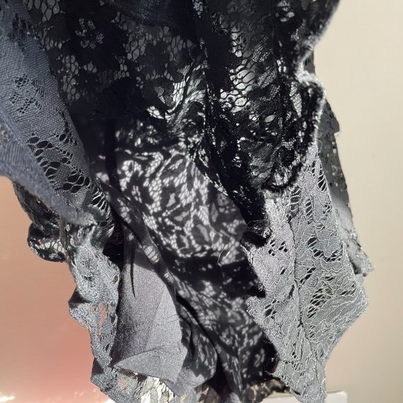 Divided H&M Lace Layered Eyelet Ruffled Dress sz 6 - Picture 4 of 9